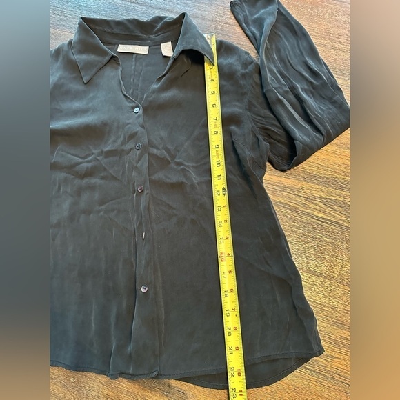 Kate Hill Black Silk Shirt Size 8 Vintage 90’s Y2K Whimsigoth Fairycore - Picture 6 of 7
